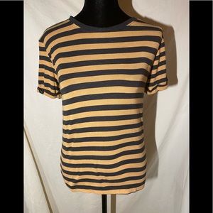Zara basic short sleeve knit striped pullover